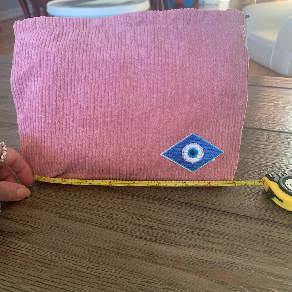 Corduroy Cosmetic Pouch with Eye Patch 
9”x 7 1/2” 6 available specify color - Picture 7 of 13